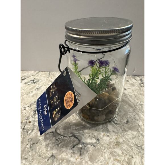 Hanging Succulent Jar LED Patio Lantern - 3” W x 6” H x 4” L - Picture 3 of 6